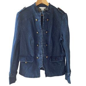Women's Blue Military Jean Jacket